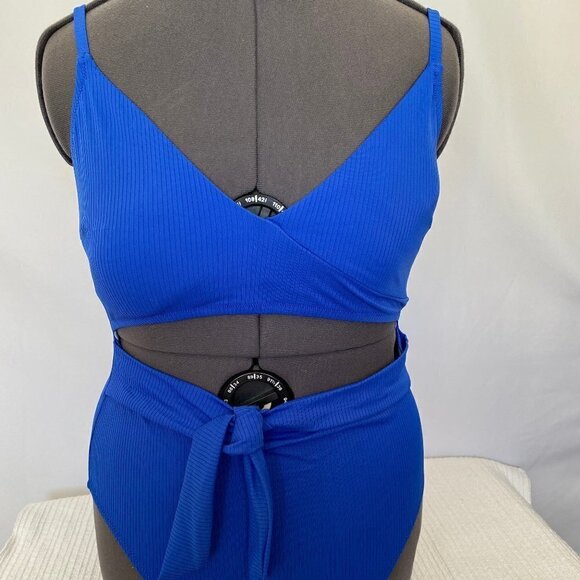 One Pc Royal Blue Swim Bathing Suit - Picture 1 of 10